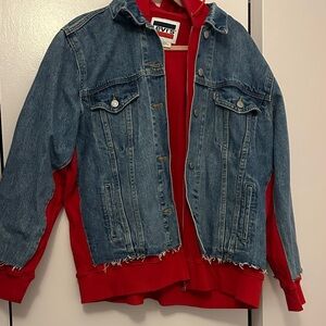 Levi's Denim Jacket with Red Hoodie